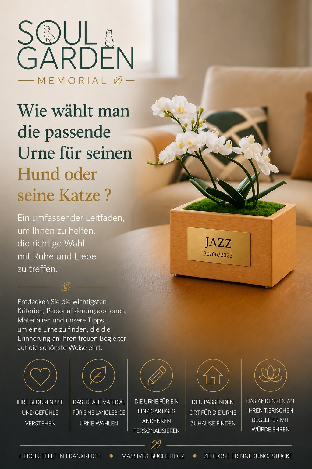 Wie wählt man eine Urne für seinen Hund oder seine Katze ? Der vollständige Leitfaden