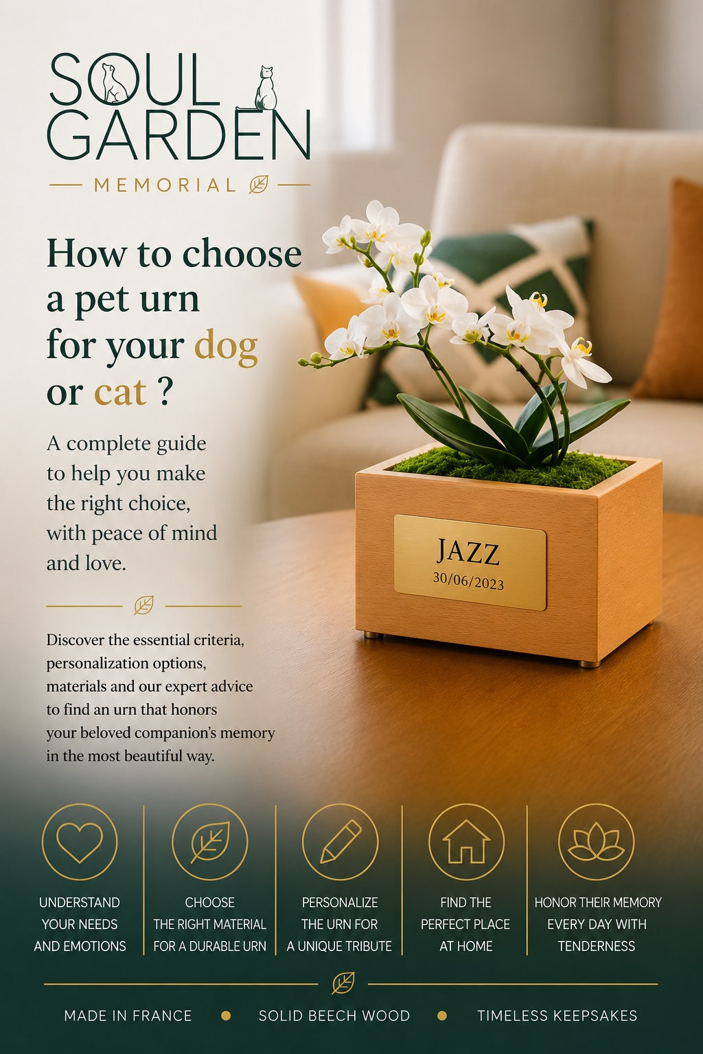 How to choose a pet urn for your dog or cat : The complete guide
