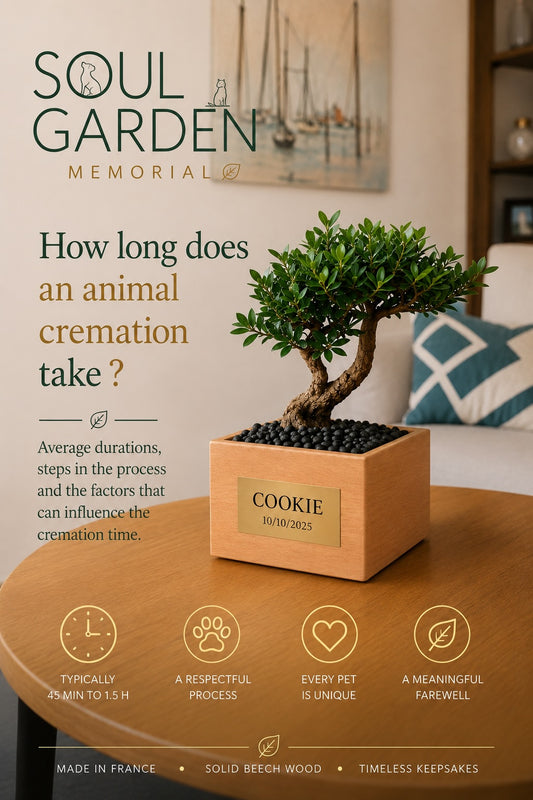 SOUL GARDEN pet cremation guide explaining how long dog and cat cremation takes